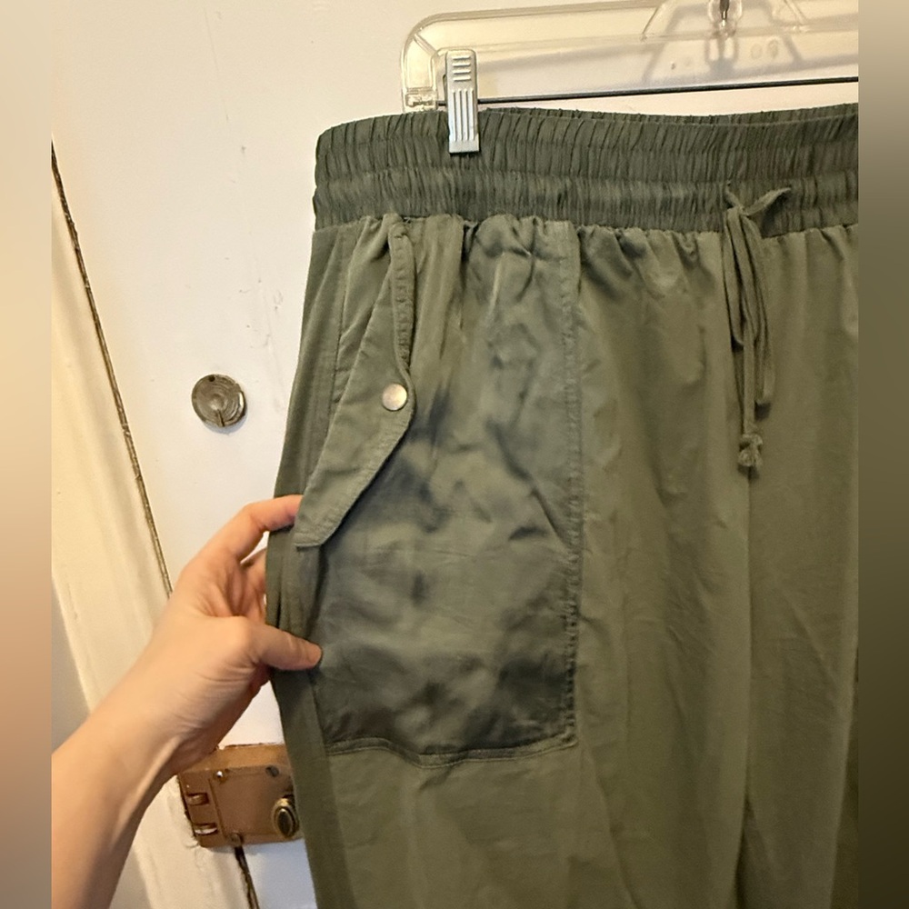 Casual Olive Green Parachute Joggers for Women - Picture 6 of 8